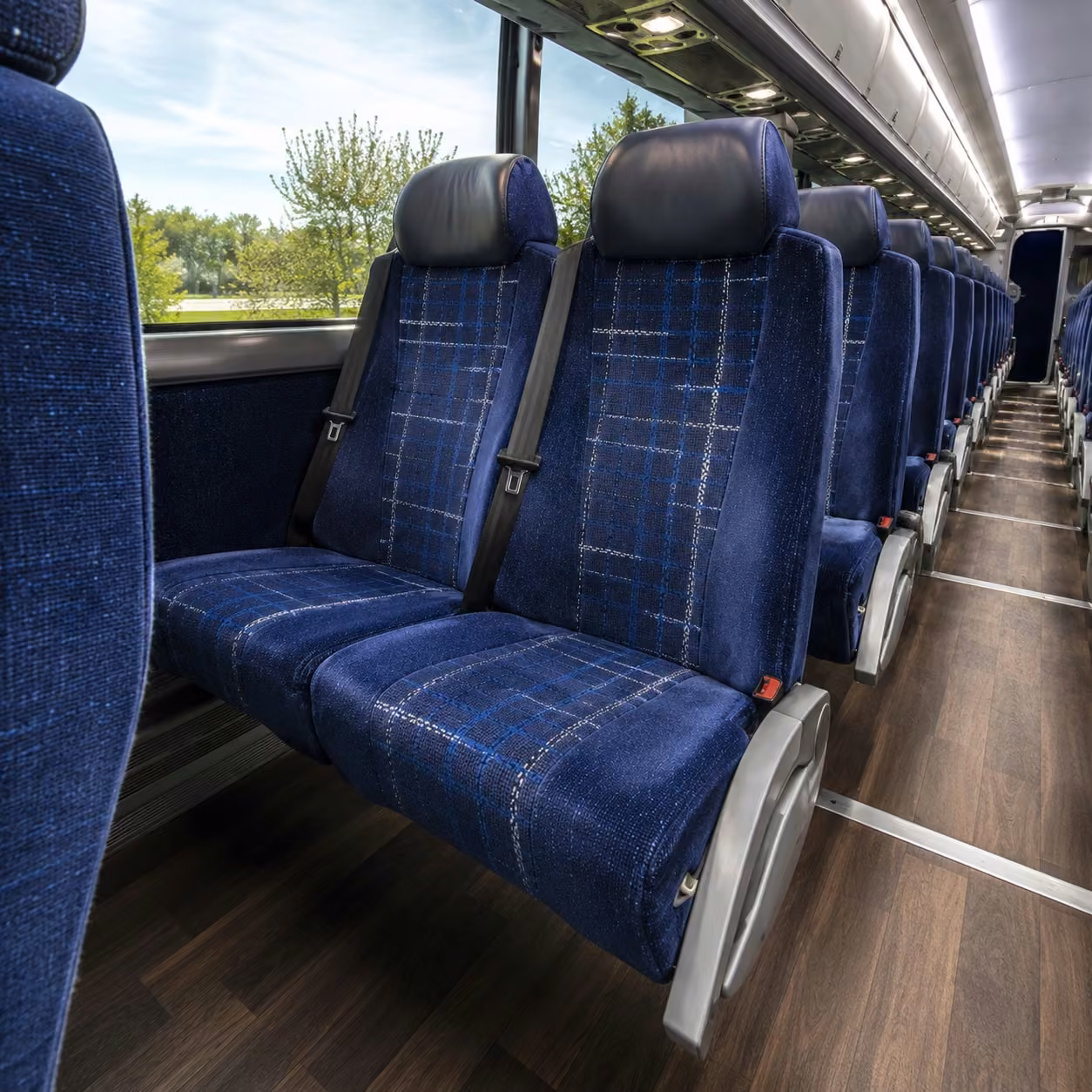 mobile charter bus interior